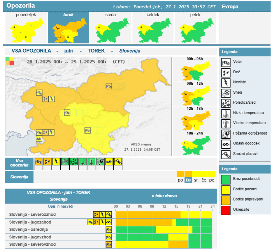 Oranžni alarm | Avtor: Arso