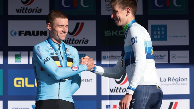 Remco Evenepoel in Tadej Pogačar