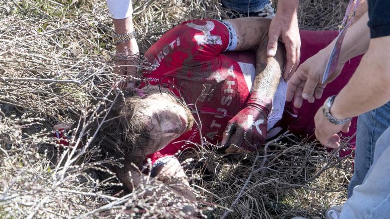 Ilnur Zakarin padec giro d'italia