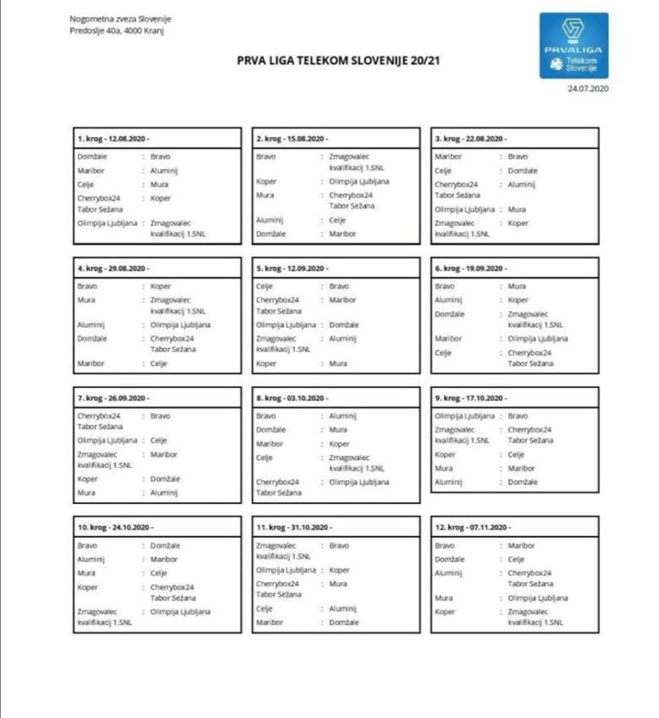 Koledar 1. SNL | Avtor: Facebook