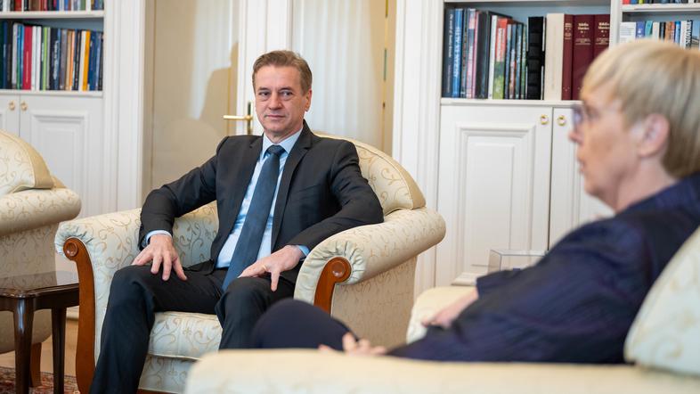 Robert Golob Nataša Pirc Musar predsedniki parlamentarnih strank pri predsednici Nataši Pirc Musar