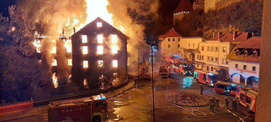 Majdičev mlin Kranj požar