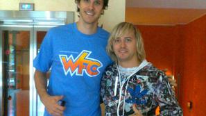 Boštjan Nachbar in Zlatko Mahič, prvi človek WFC. (Foto: Osebni arhiv Boštjana N