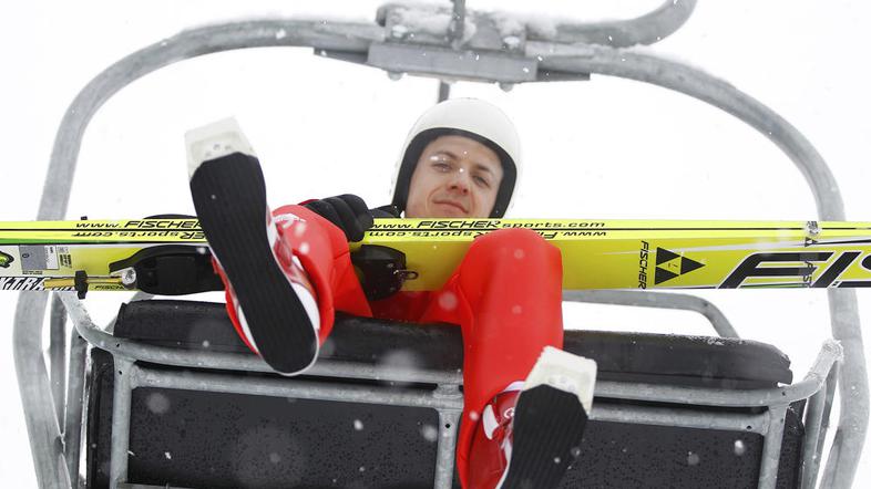 Simon Ammann trening Whister olimpijske igre 2010