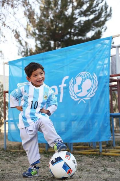 murtaza ahmadi lionel messi unicef