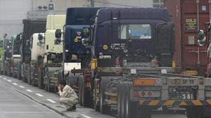 Tovornjaki so obstali v pristaniščih.