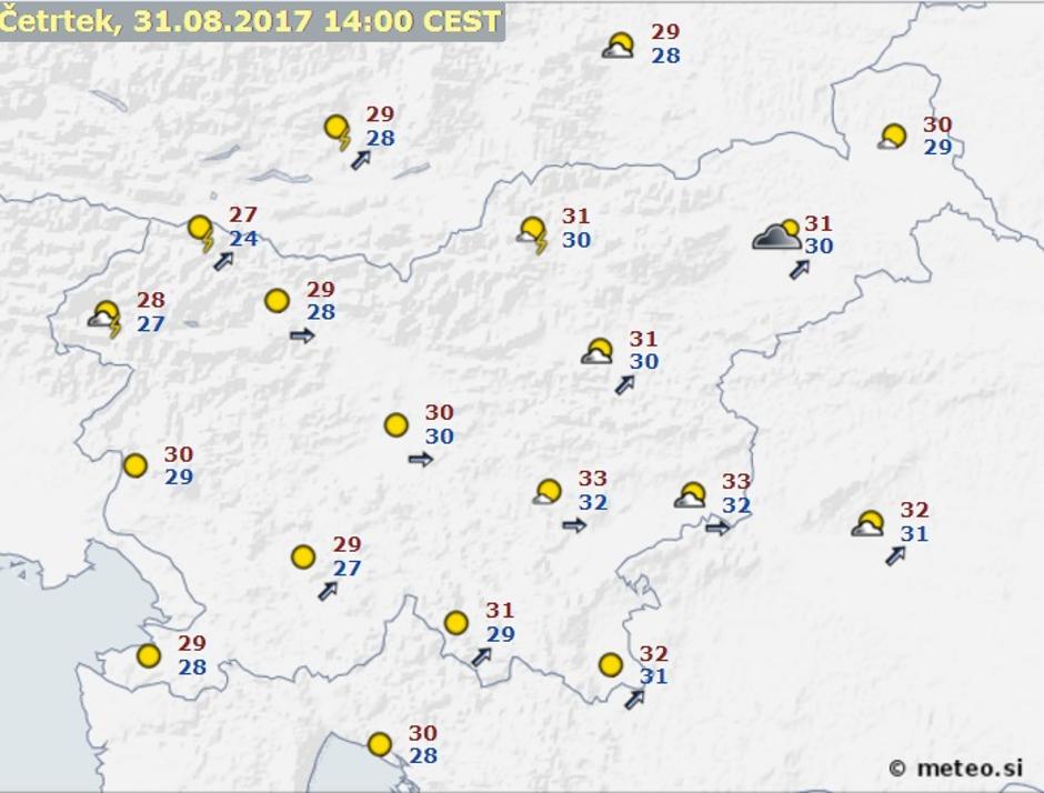 Modelska napoved za pet dni | Avtor: meteo.si