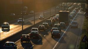 Gneča na ljubljanski obvoznici.