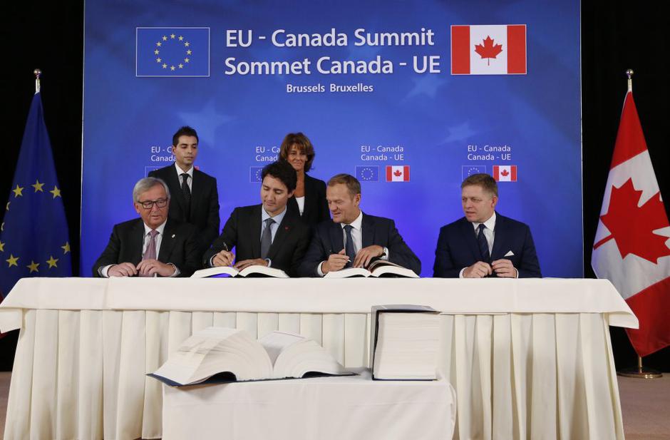 Podpis sporazuma Ceta | Avtor: EPA