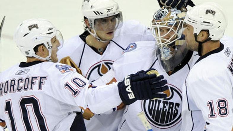 Oilersi so se takole veselili težko priigrane zmage.
