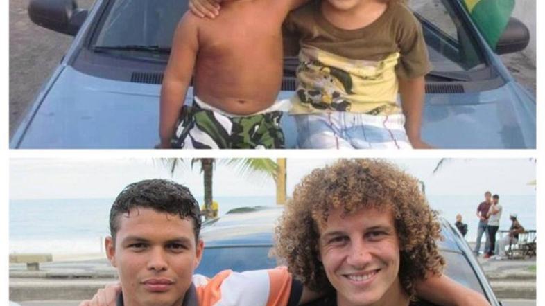 David Luiz Thiago Silva dvojčka klona Chelsea PSG Paris Saint-Germain otroka