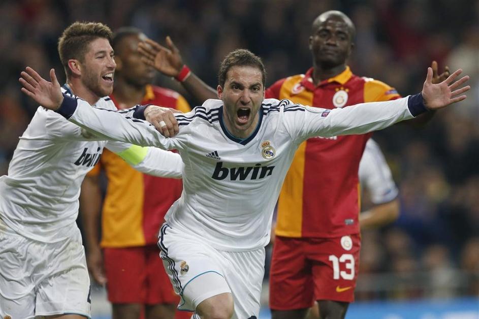 Higuain Ramos Real Madrid Galatasaray Liga prvakov četrtfinale