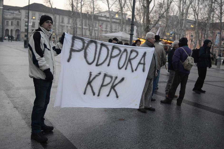Protest v podporo KPK