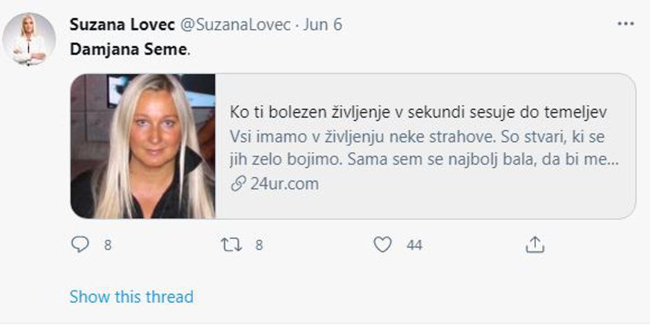 Damjana Seme | Avtor: Reševalni pas/Twitter