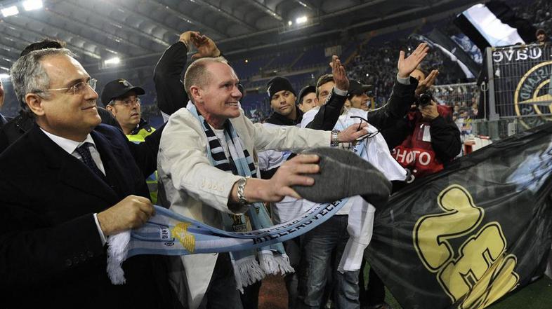 Gascoigne predsednik Lotito Lazio Serie A Italija liga prvenstvo