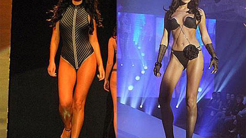 Iris je bila nad rezultati presenečena. Levo je slika pred treningom, desno pa s