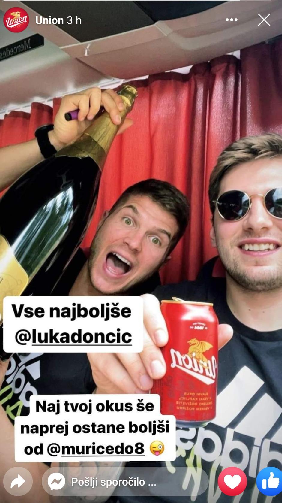 Luka Dončić in Edo Murić | Avtor: Pivovarna Union