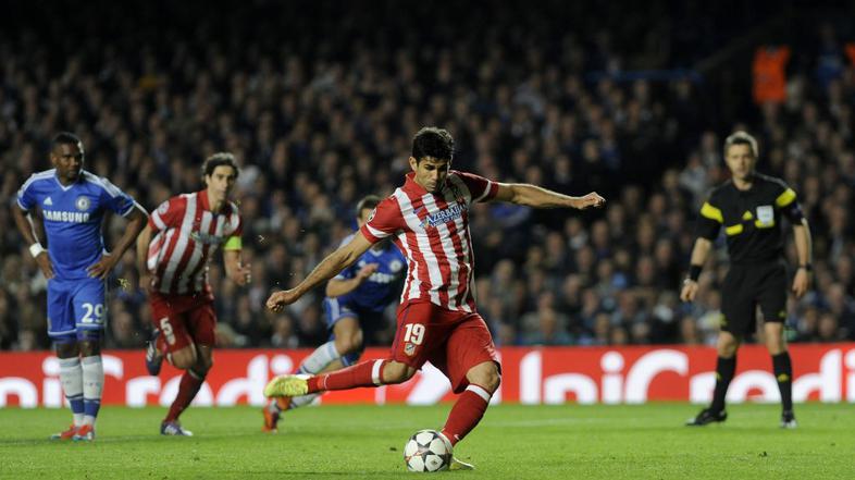 Diego Costa enajstmetrovka Chelsea Atletico Madrid Liga prvakov