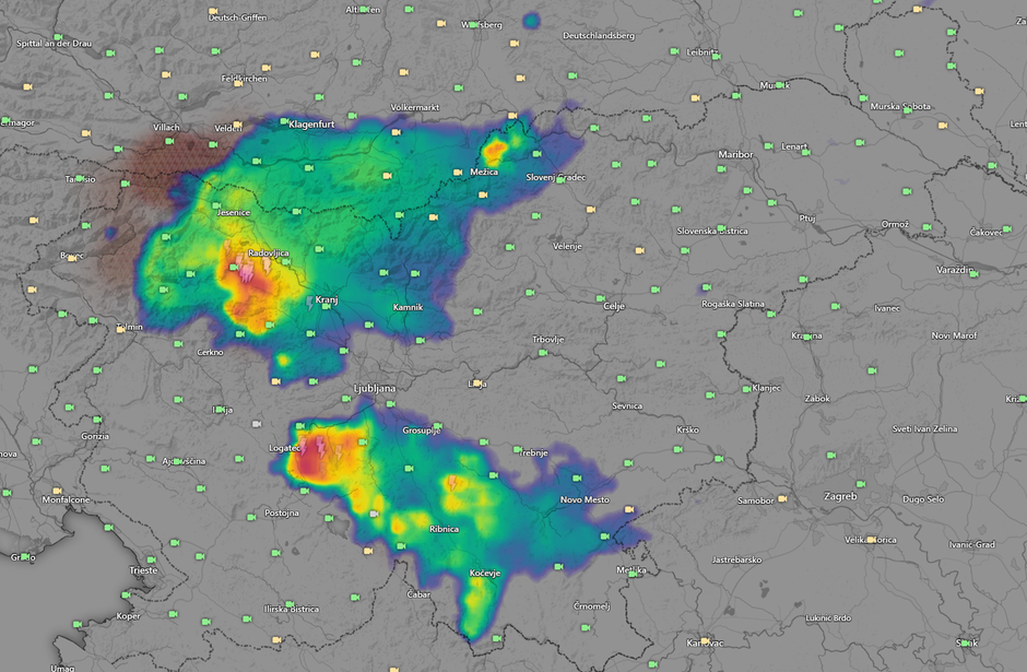 nevihte Slovenija | Avtor: zajem zaslona