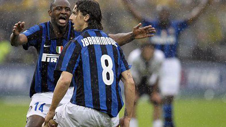 Zlatan Ibrahimović je poskrbel za slavje Interja.