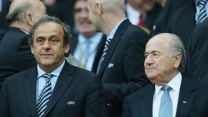 Michel Platini Sepp Blatter Uefa Fifa