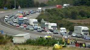 Prometna nesreča motor v prometni nesreči