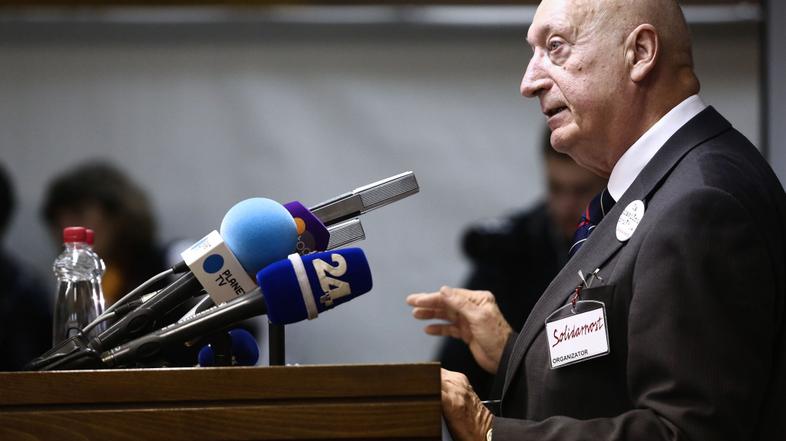 Slovenija 14.12.2013 Joze Pirjevec, ustanovni kongres nove stranke Solidarnost, 