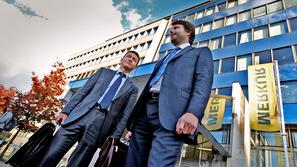 “Sem stoodstoten,” je Pesjak (desno), začasni prvi mož Merkurja, včeraj optimist