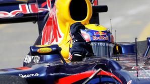 Mark Webber je bil letos trikrat na stopničkah, od tega dvakrat na najvišji. (Fo