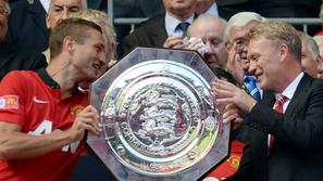 Vidić Moyes Manchester United Wigan Athletic Community Shield superpokal