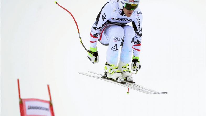 Matthias Mayer trening smuk St. Moritz svetovni pokal alpsko smučanje skok