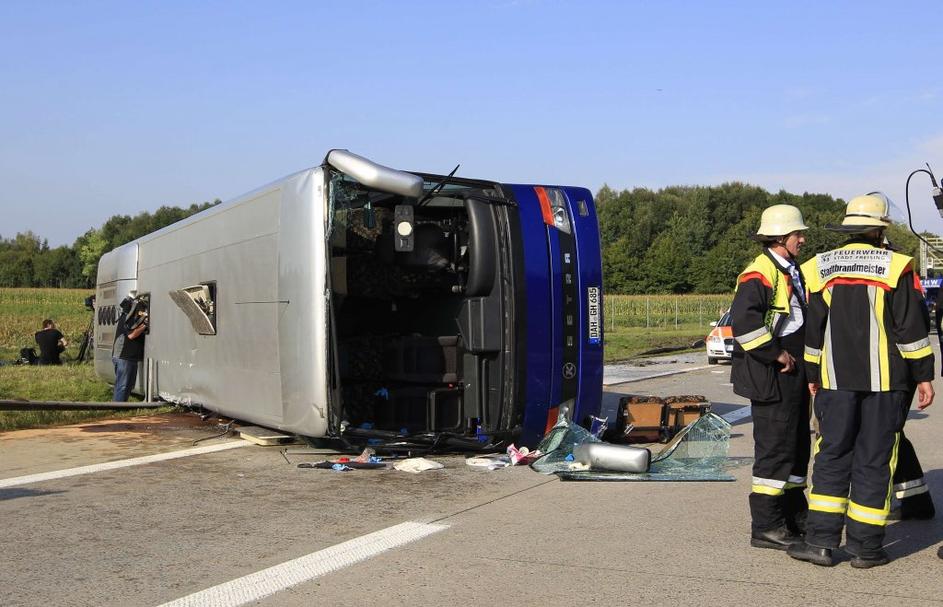 Nesreča avtobusa v Nemčiji