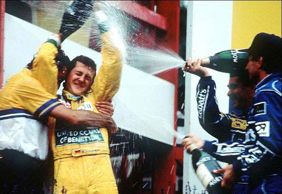 Michael Schumacher Benetton Ford 1992 VN Belgije Spa prva zmaga