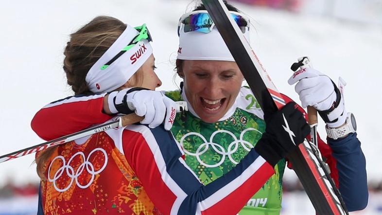 Bjoergen Bjorgen Norveška Flugstad Oestberg Ostberg finale ekipna tekma smučarsk