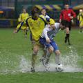 Nogometaši Domžal in Hita Gorice so igrali v nemogočih razmerah.