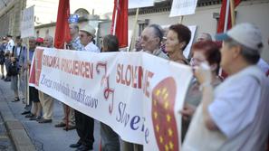 Protestni shod upokojencev