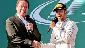 lewis hamilton arnold schwarzenegger