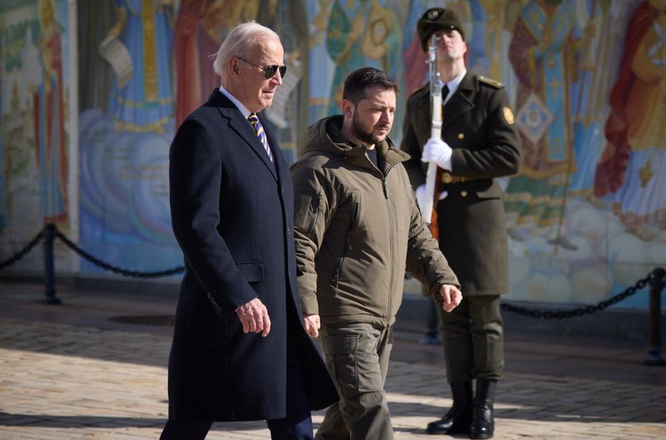 Joe Biden in Volodimir Zelenski