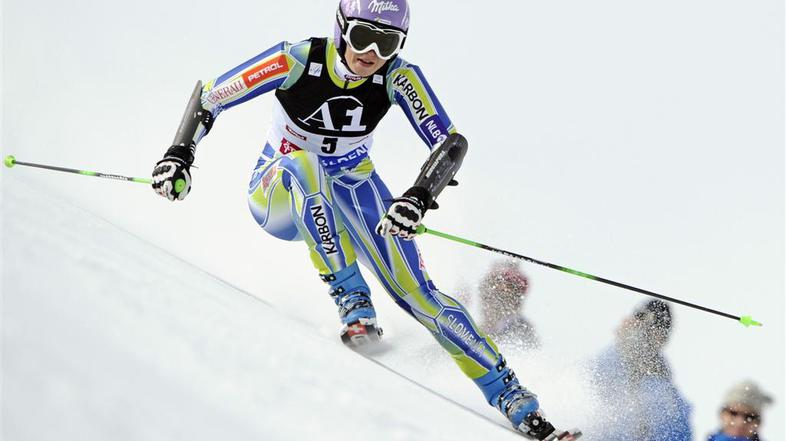 Tina Maze je v Lake Louisu zaostala za pričakovanji. (Foto: Reuters)