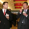 Župan Boris Popovič (desno) si je v družbi Mitja Terčeta privoščil sladoled, pre