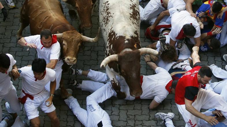 Festival San Fermin v španski Pamploni.