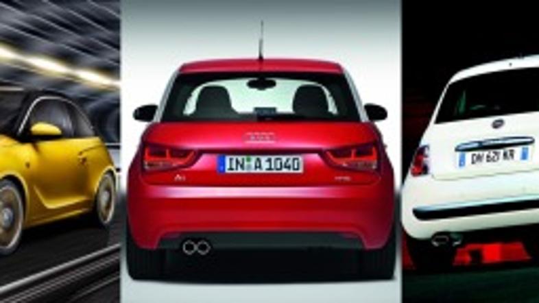 Opel adam fiat 500 in audi A1