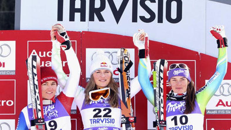 Tina Maze je v Trbižu znova dokazala, da spada v sam svetovni vrh.