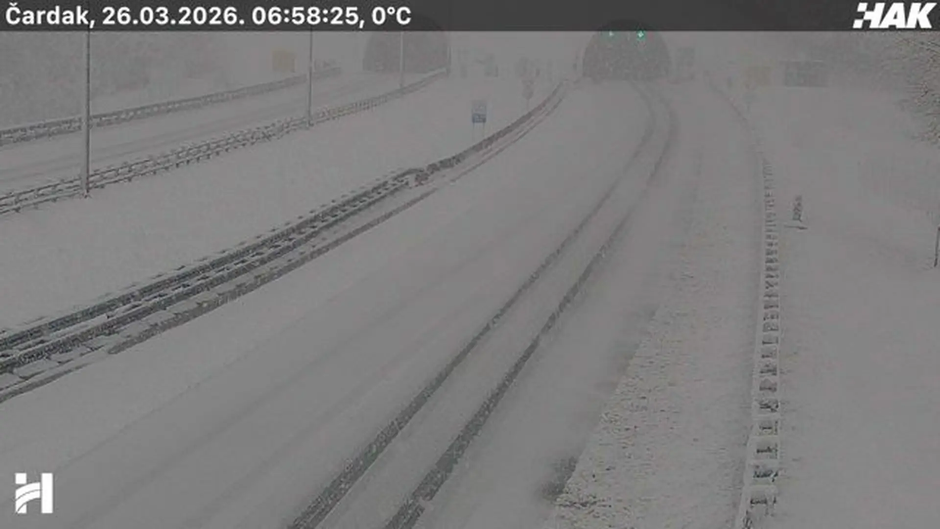 sneg na hrvaških avtocestah | Avtor: HAK