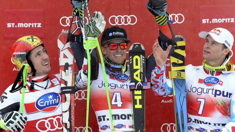 Ted Ligety Hirscher Pinturault veleslalom St. Moritz