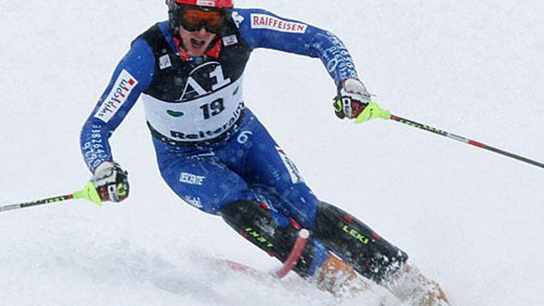 Marc Gini je presenetljivi zmagovalec prvega slaloma.