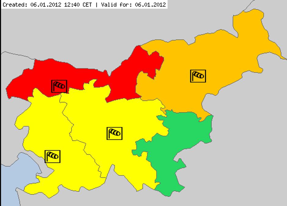 Veter  | Avtor: Meteoalarm.eu