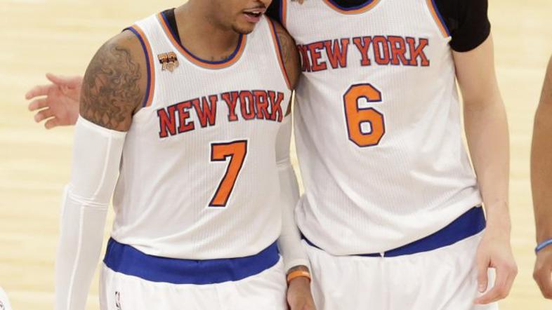 Kristaps Porzingis  Carmelo Anthony 