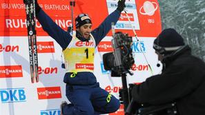 Fourcade Ruhpolding biatlon skupinski start svetovni pokal