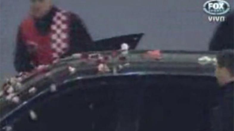 Lionel Messi Argentina avto cvetje Buenos Aires